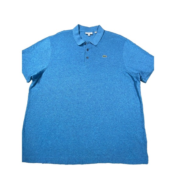 Lacoste Other - Lacoste Polo Shirt Mens 4XL Blue Short Sleeve Cotton Casual Golf Logo Embroidery
